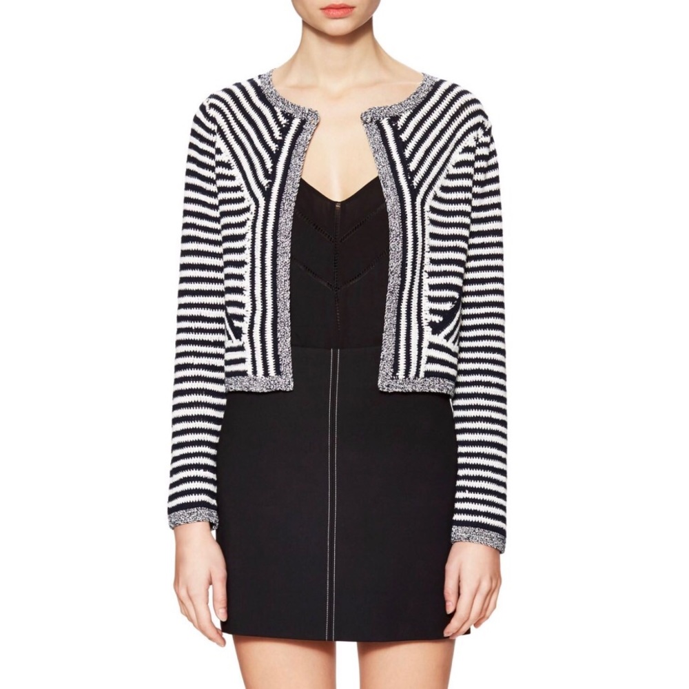 new DVF ☾ Striped Cardigan Sweater ☾ Midnight - Picture 15 of 16